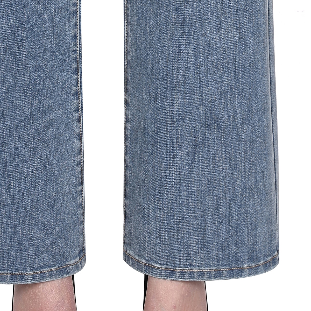 게스 여성 와이드핏 청바지 - 미디엄 블루