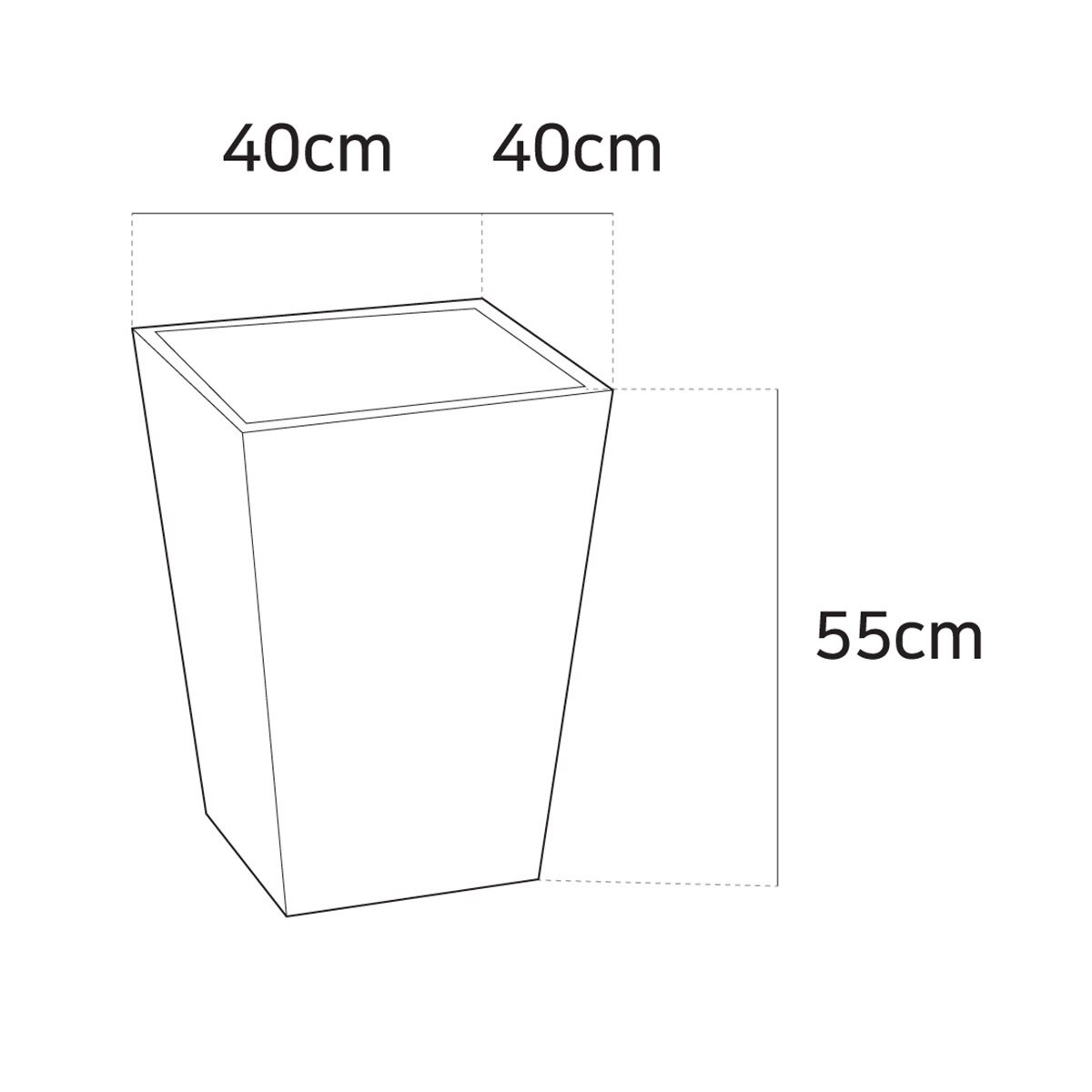 케터 베톤 사각화분 40cm