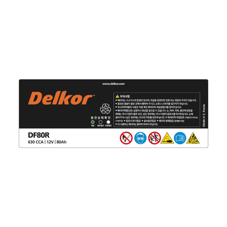 델코 배터리 DF80R 630CCA 12V 80Ah