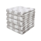 기라로쉬 뱀부 세면타월 5P - 그레이/체크