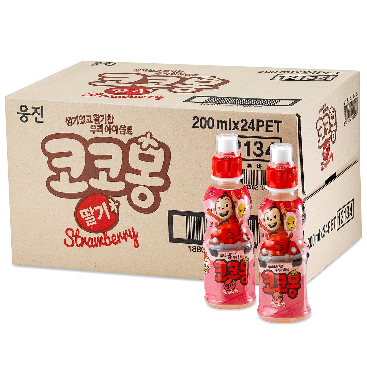 코코몽 키즈 음료 딸기맛 200ml x 24병 x 2박스