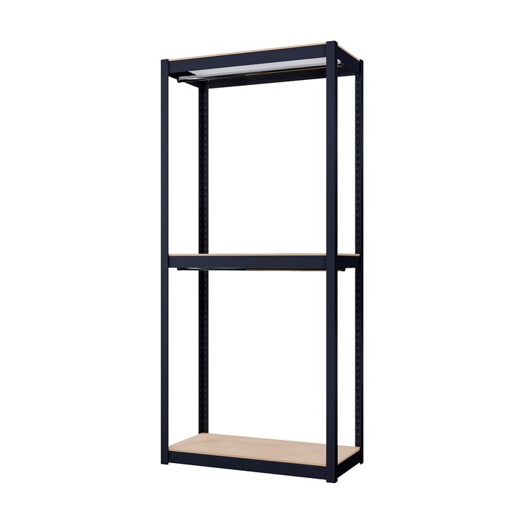 스피드랙 다용도 3단 철제 행거 80 x 40 x 180cm - 블랙