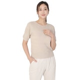 베네뜨 여성 홀가먼트 라운드넥 풀오버 - 베이지