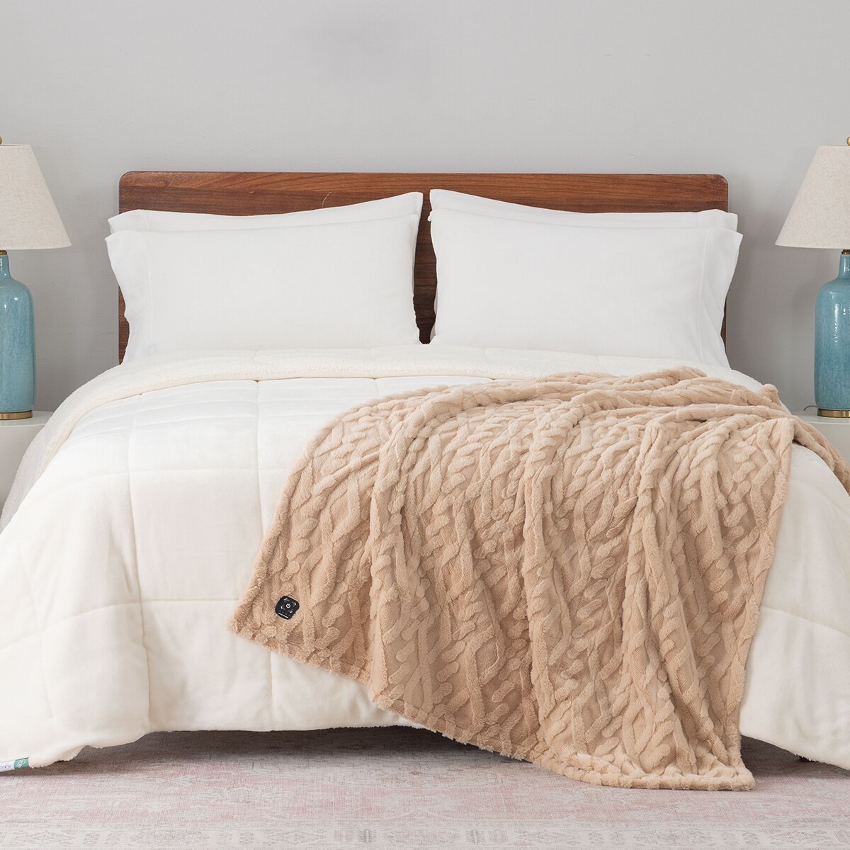 Berkshire 전기 담요 127 x 152cm - 탠