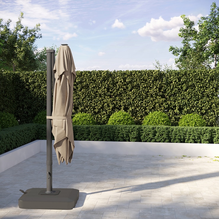 앳레저 LED 캔틸레버 우산 지름 3.0m,페블