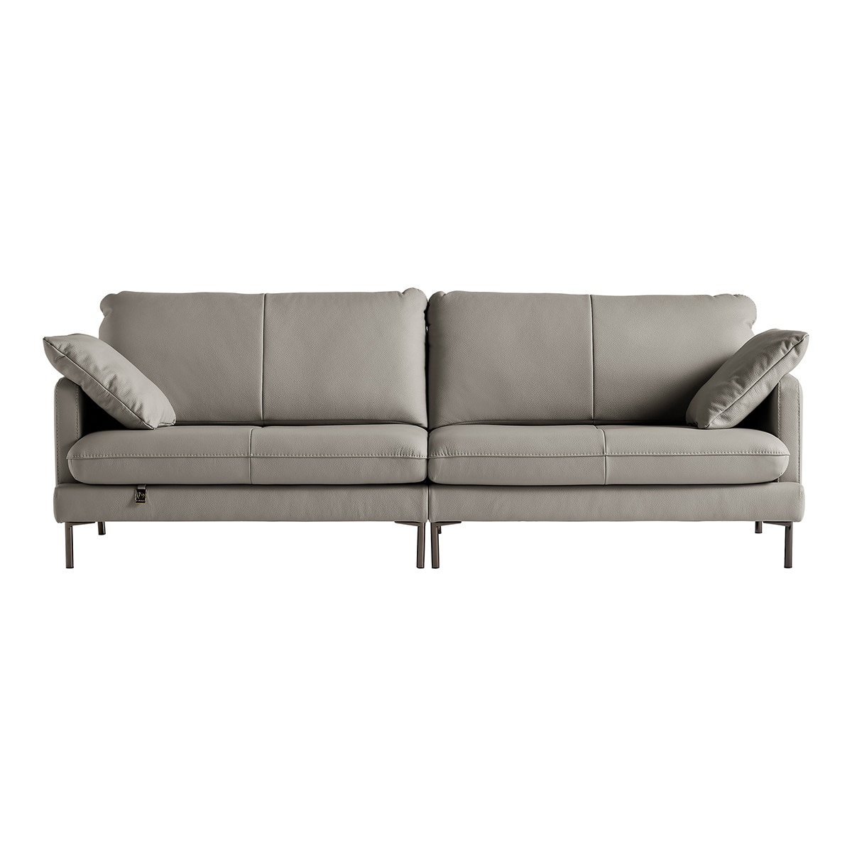 다우닝 코지 전체 천연가죽 소파 3.5인 - 미드그레이 다우닝 코지 전체 천연가죽 소파 3.5인 - 미드그레이