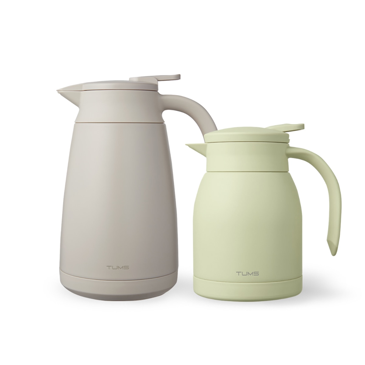 텀스 뉴 비비엔느 보온보냉 주전자 세트 2P - 모카그레이 & 애플그린 텀스 뉴 비비엔느 보온보냉 주전자 세트 2P - 모카그레이 & 애플그린