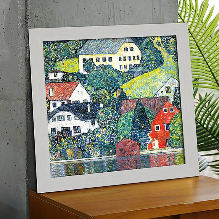 지클레 정방형 명화 47.5 x 47.5cm - 아테제 호수 근처 운터아크의 집 지클레 정방형 명화 47.5 x 47.5cm - 아테제 호수 근처 운터아크의 집