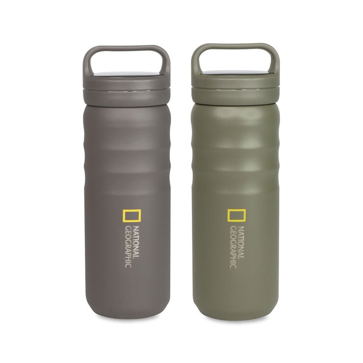 내셔널지오그래픽 에어터치 핸들 텀블러 530ml 2PK - 어반그레이/카키 내셔널지오그래픽 에어터치 핸들 텀블러 530ml 2PK - 어반그레이/카키