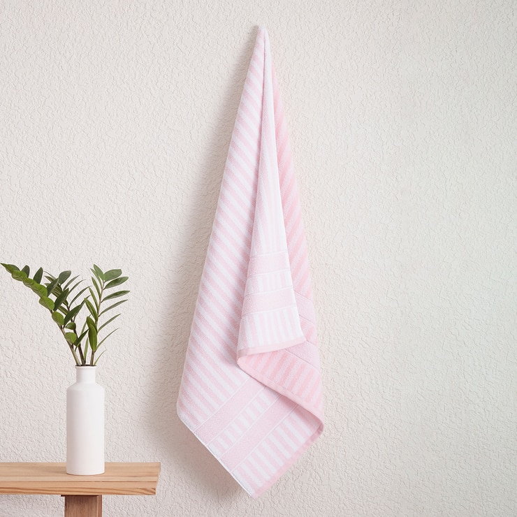 Welspun Living Harper Stripe 순면 바스타월 76x147cm