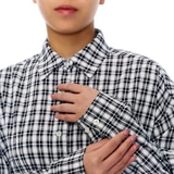 쥬시꾸뛰르 여성 체크 셔츠 - 블랙, M/L