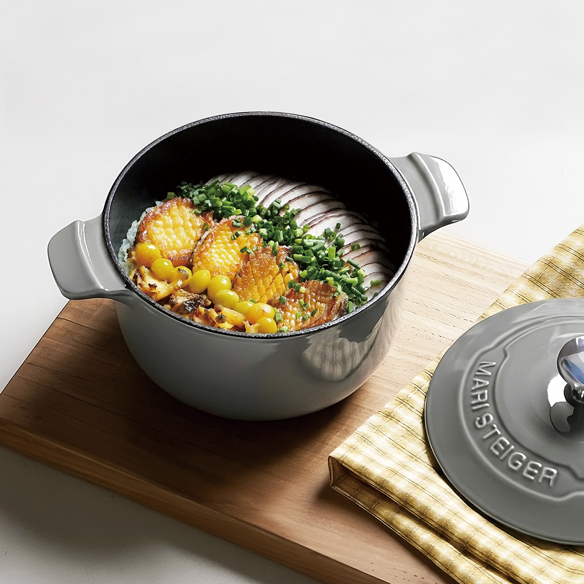 마리슈타이거 무쇠 라이스팟 16cm - 그레이