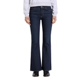 게스 여성 기모 슬림 부츠컷 청바지 - 블루 블랙, 67(27)