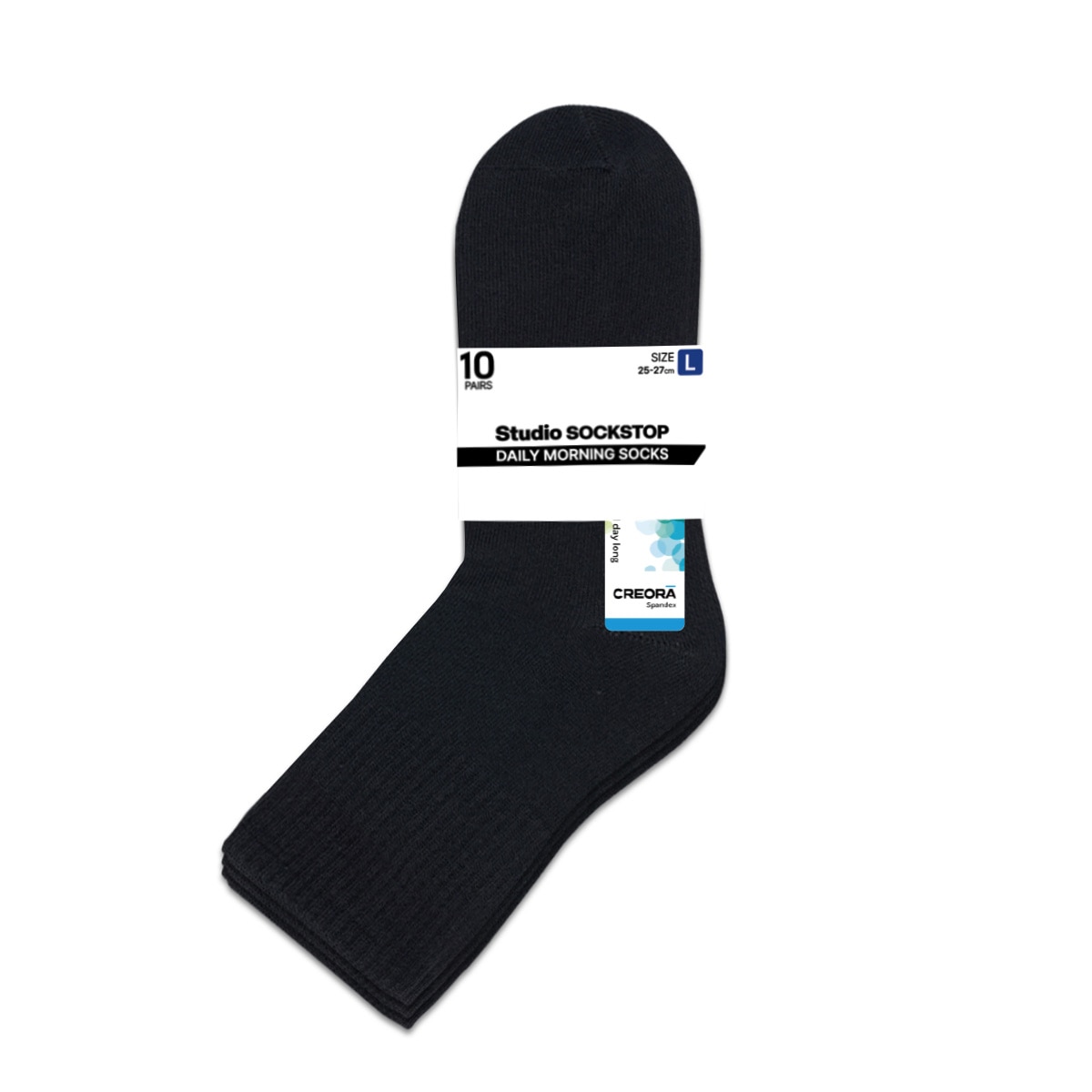 싹스탑 데일리 양말 10족 - 라지 블랙