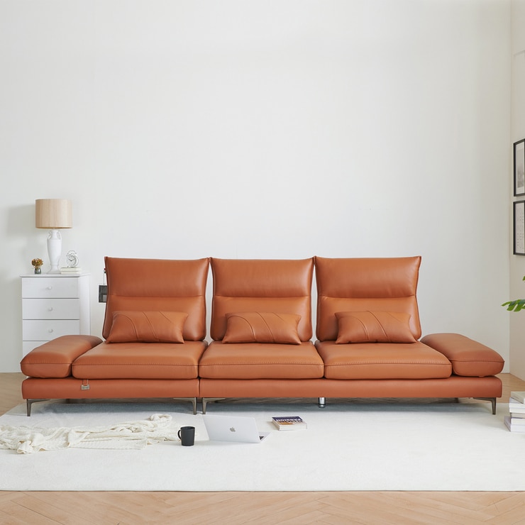 사트바 폰펠리 멀티스윙 이태리 통가죽 4인소파