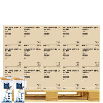 코멕스 트라이탄 사각 물병 1.9L 2PK x 108 박스
