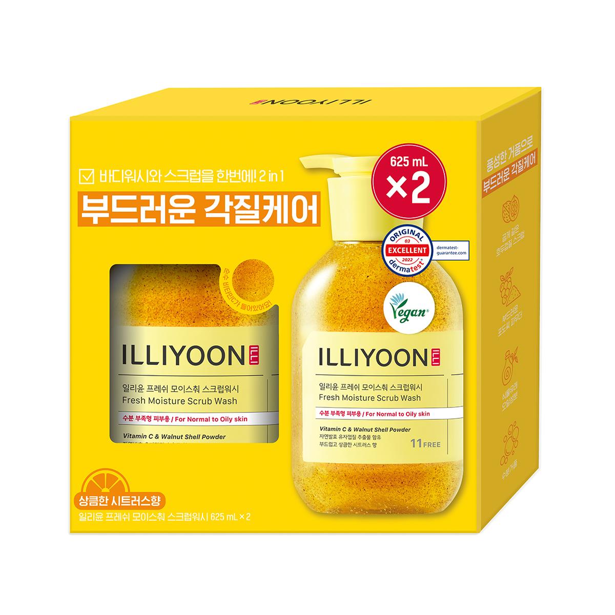 일리윤 모이스춰 스크럽워시 625ml x 2 일리윤 모이스춰 스크럽워시 625ml x 2
