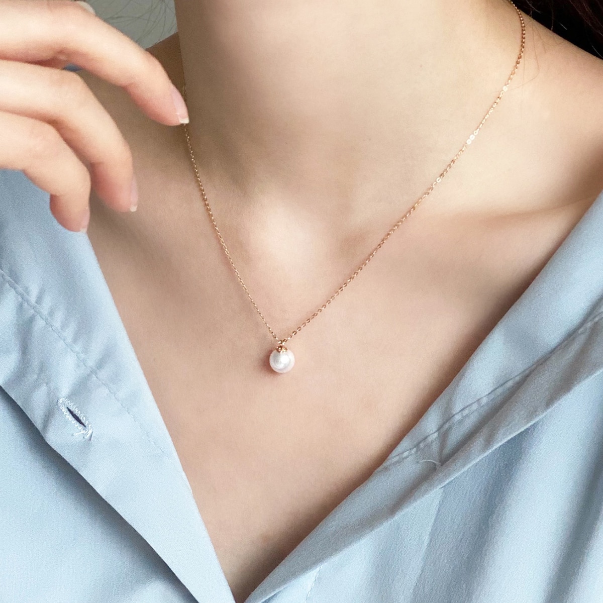 아코야진주목걸이8.0-8.5mm