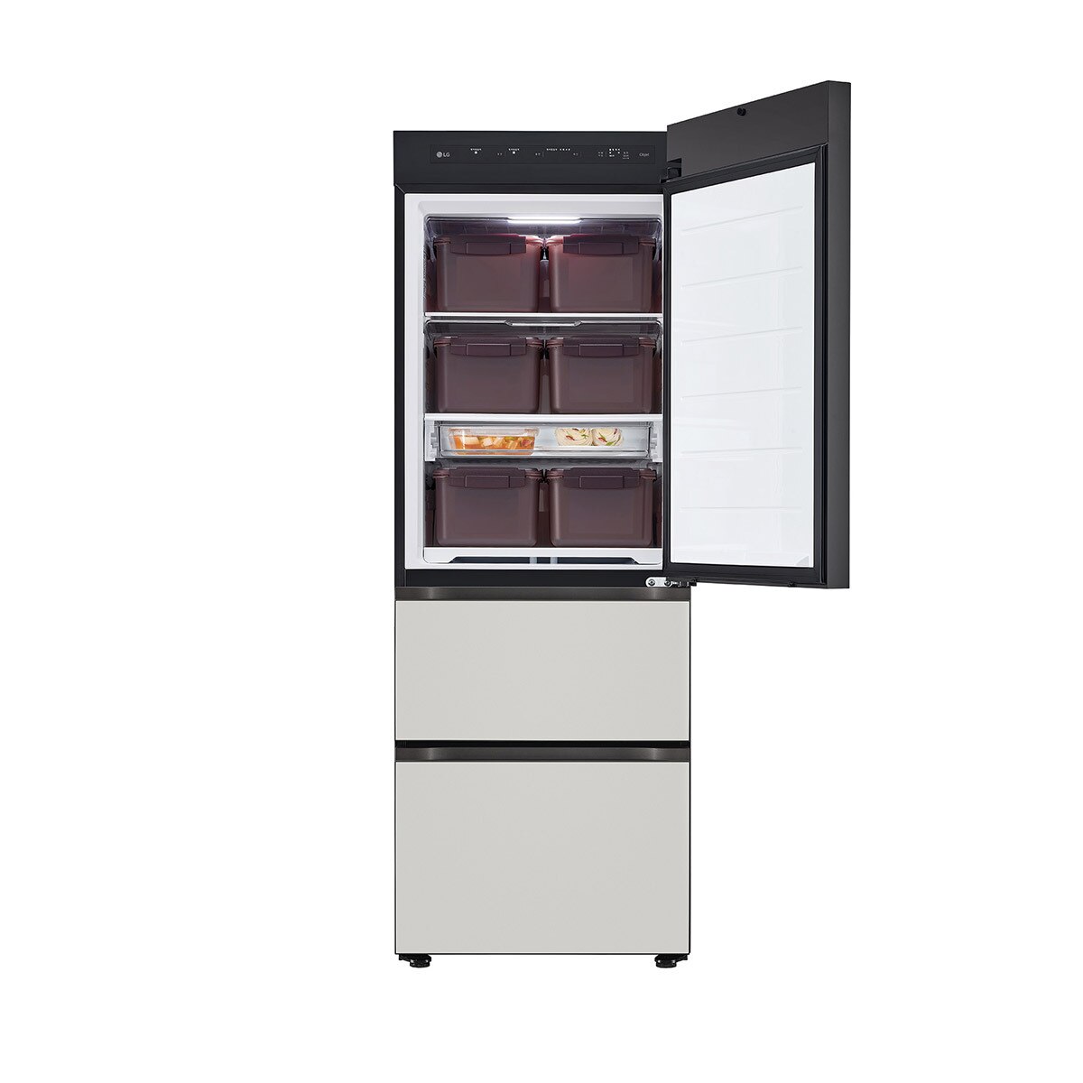 엘지 오브제 김치냉장고 323L - 메탈 - 블랙그레이
