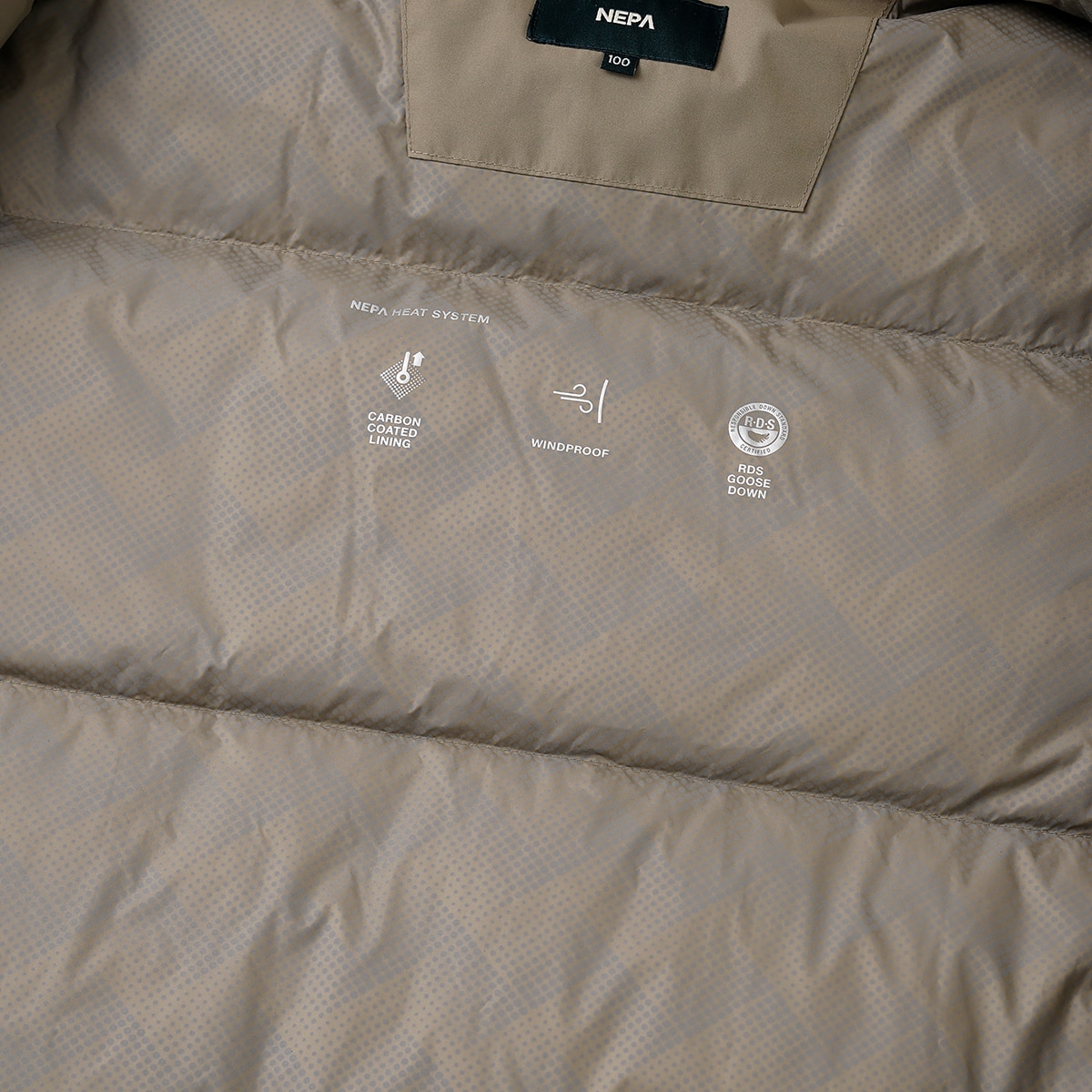 네파 남성 미드 구스다운 재킷 - 그레이시 베이지 네파 남성 미드 구스다운 재킷 - 그레이시 베이지