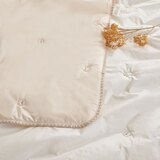 루마인 홈 양모 자수 퀼팅 이불 - 싱글, 베이지