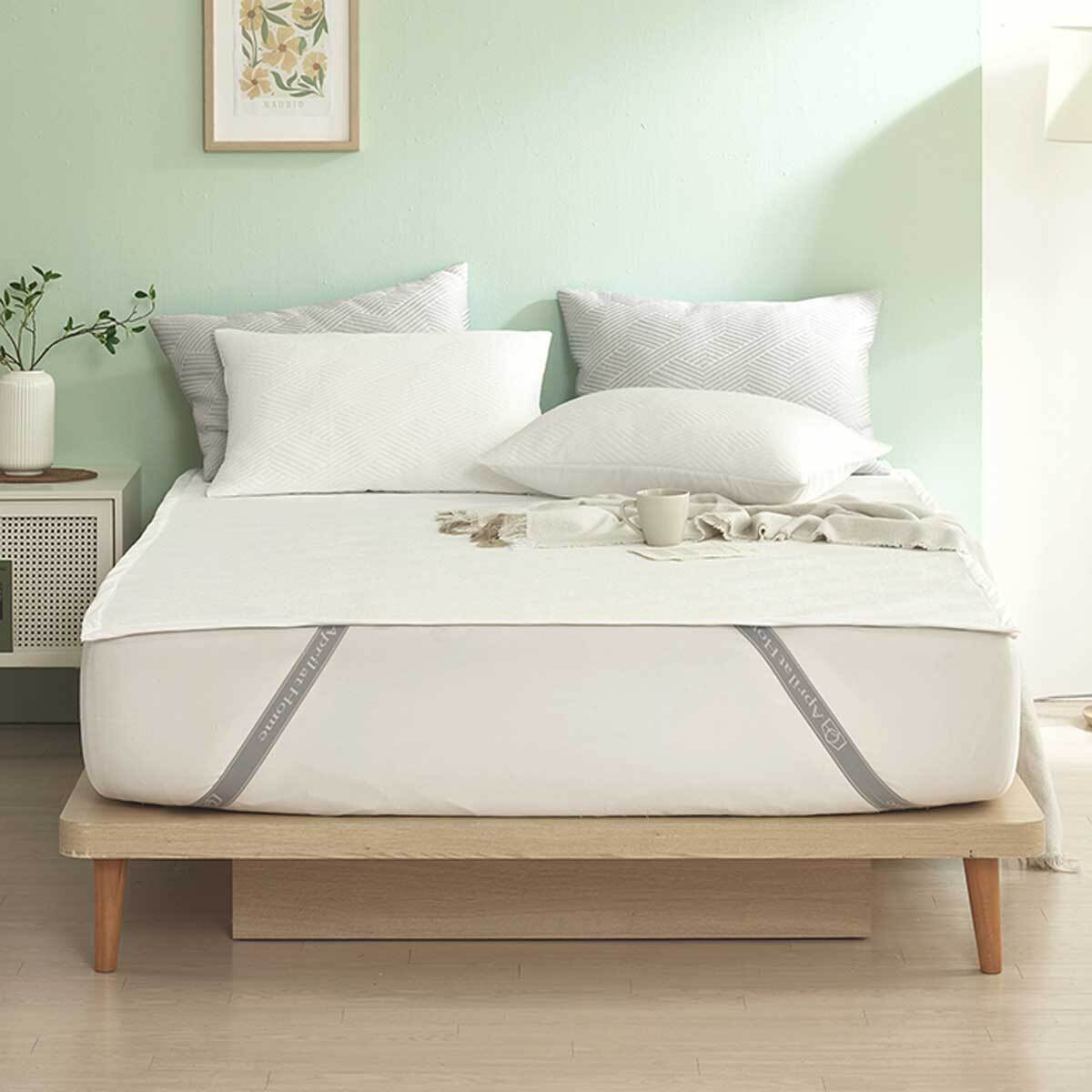 에이프릴엣홈 3중직 아이스 메쉬 패드 - 퀸, 화이트