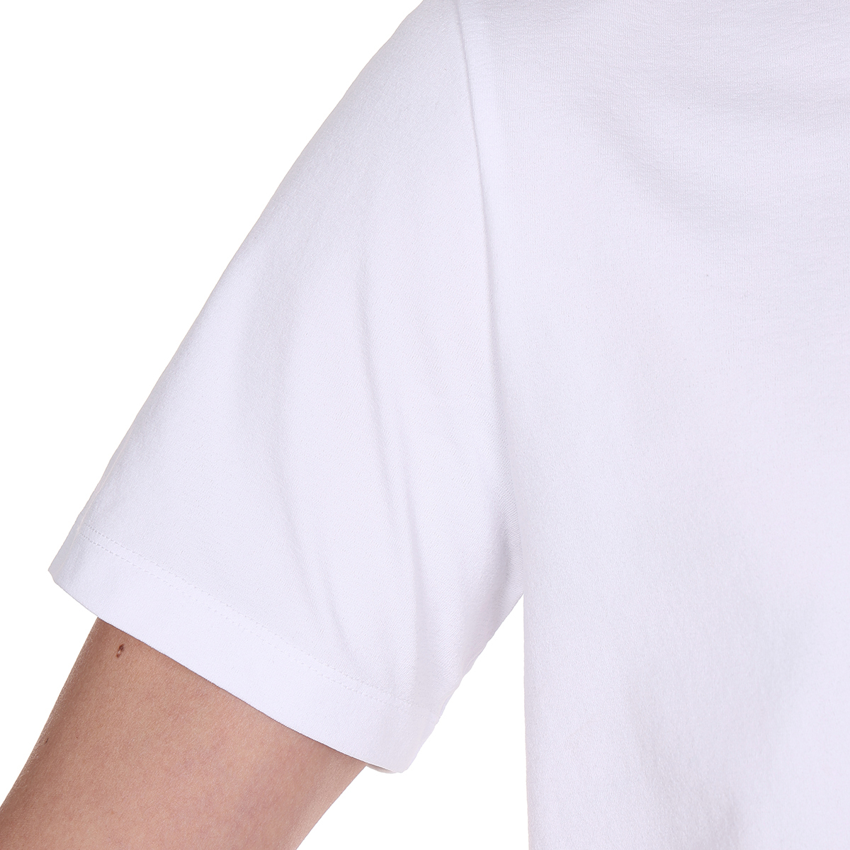 게스 남성 반소매 슬럽 브이넥 티셔츠 - 화이트