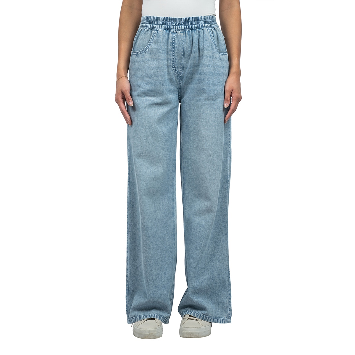 잭스 걸프렌드 여성 밴딩 데님 팬츠