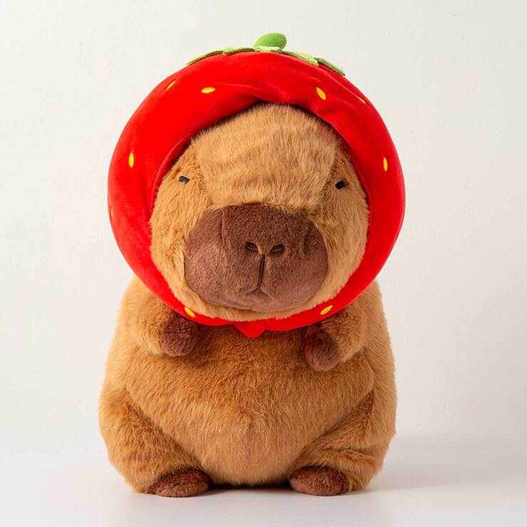 Capybara Plush with Strawberry Hat 33cm 685876