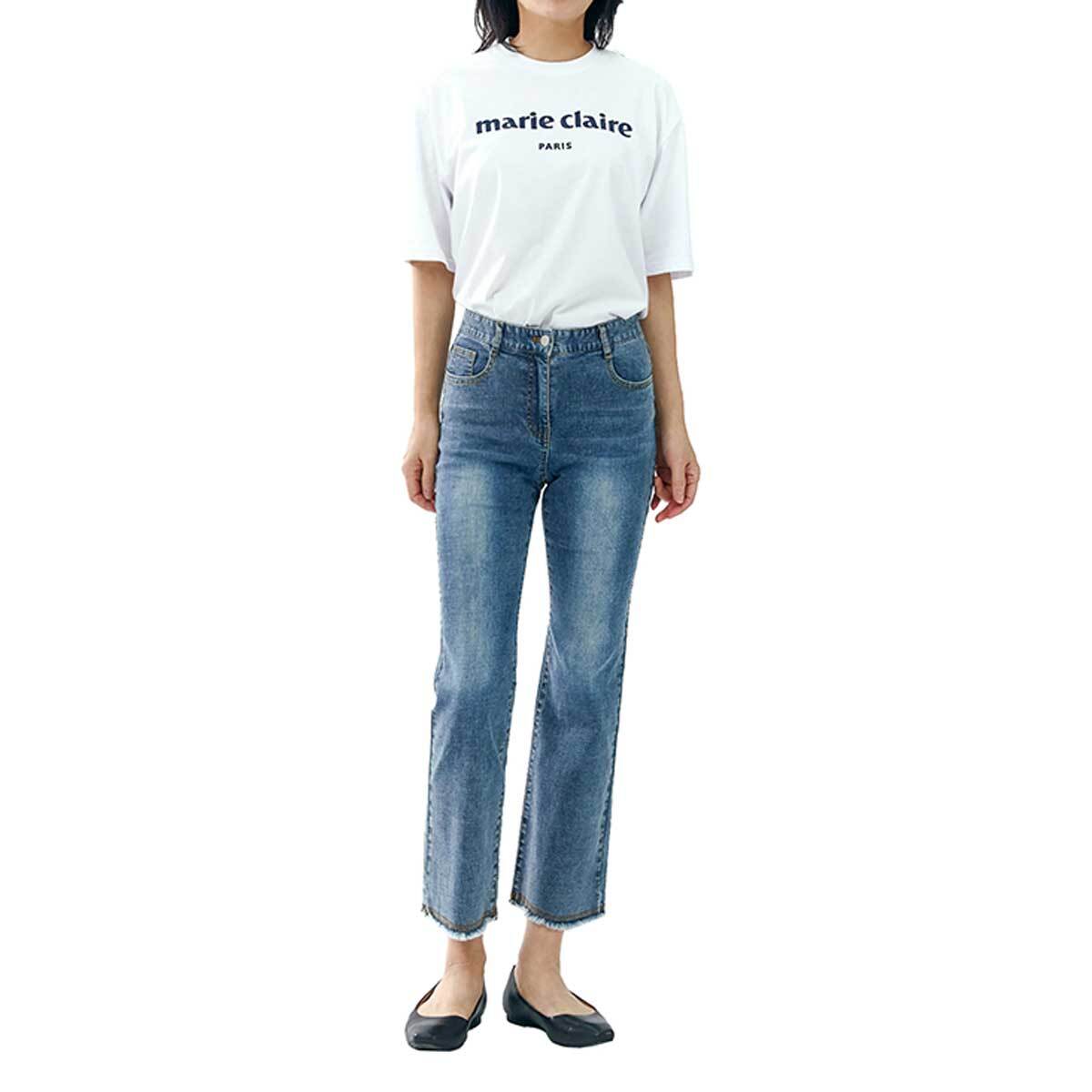 마리끌레르 여성 반소매 티셔츠 - 화이트