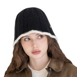 안드레아바나 여성 울 니트 모자 - 블랙