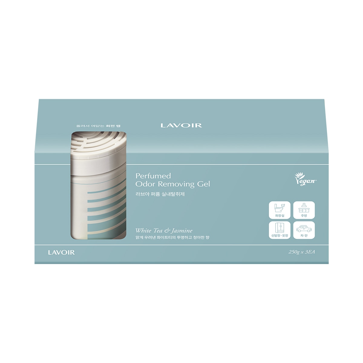 라브아 퍼퓸 실내탈취제 250g x 3 (화이트티&자스민) 라브아 퍼퓸 실내탈취제 250g x 3 (화이트티&자스민)