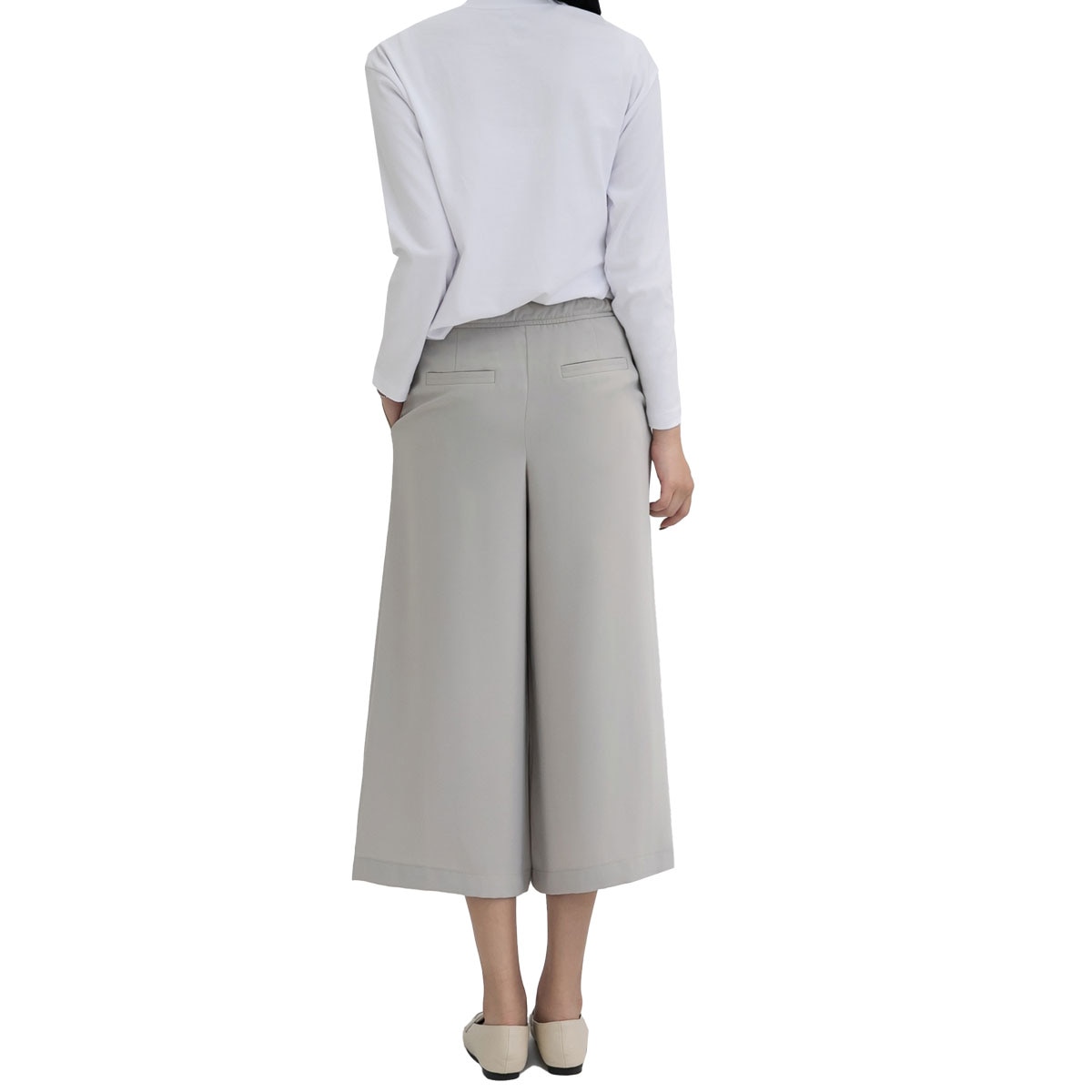 보니스팍스 여성 소프트 밴딩 팬츠 - 라이트 베이지, S