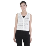 베네뜨 여성 크로셰 니트 베스트 - 아이보리, L