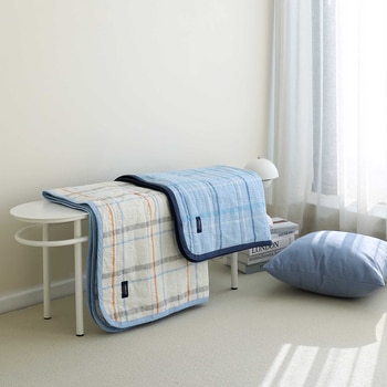 오리고 면 시어서커 담요 100 x 150cm