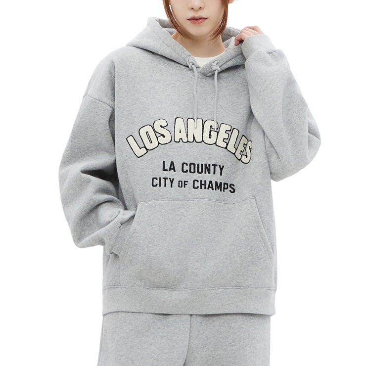 LAP 여성 기모 부클 레터링 후디 LAP 여성 기모 부클 레터링 후디