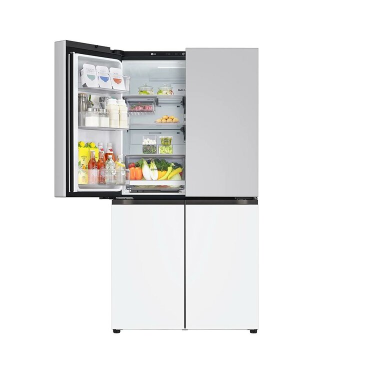 LG 오브제 AI 냉장고 870L, 메탈 그레이/화이트