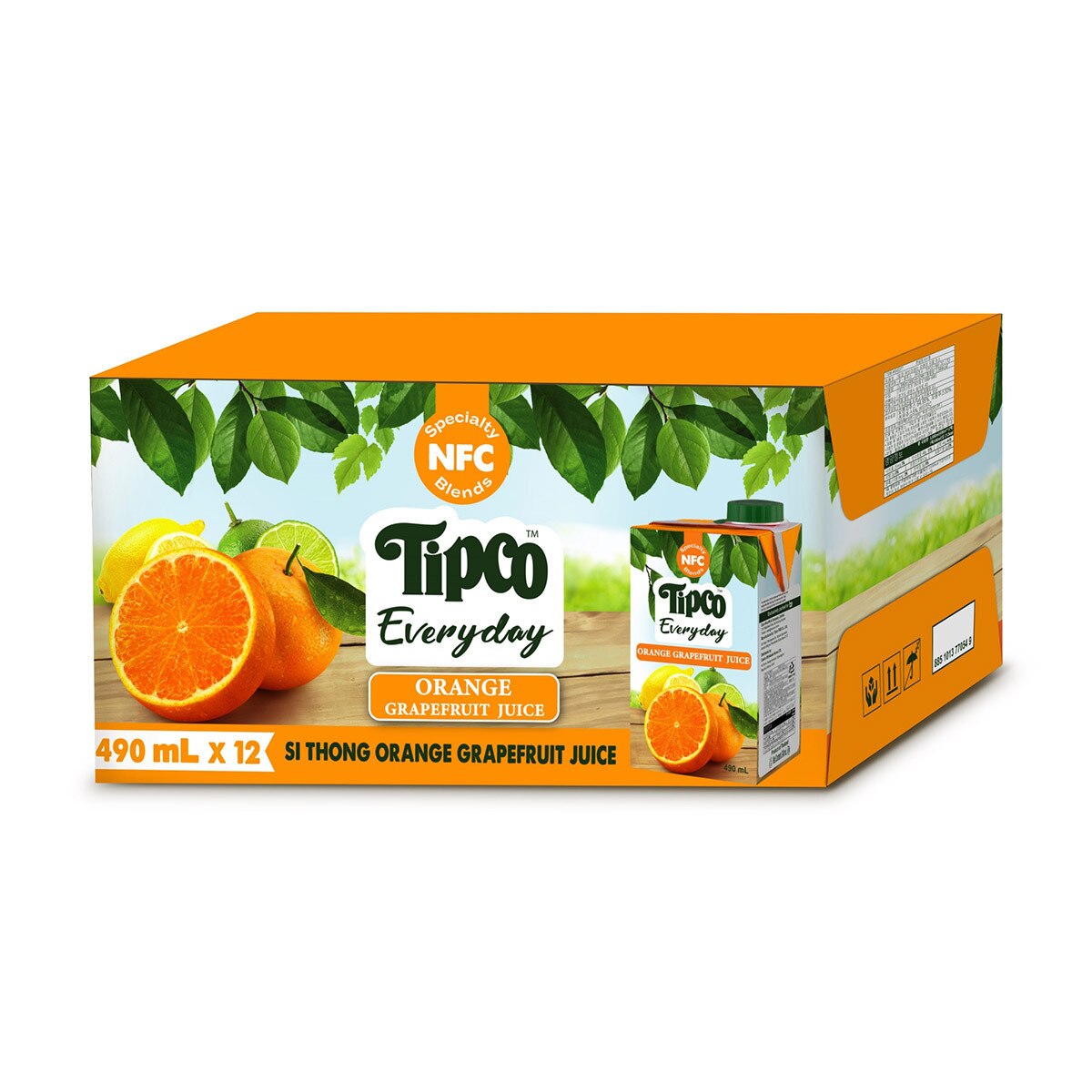 TIPCO 오렌지자몽착즙주스 490ml x 12