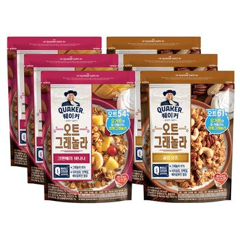 퀘이커 오트 그래놀라 350g x 6 퀘이커 오트 그래놀라 350g x 6