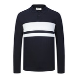 브렌우드 남성 긴소매 니트 폴로 - 네이비, L