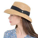 안드레아바나 여성 보우 햇 - 베이지