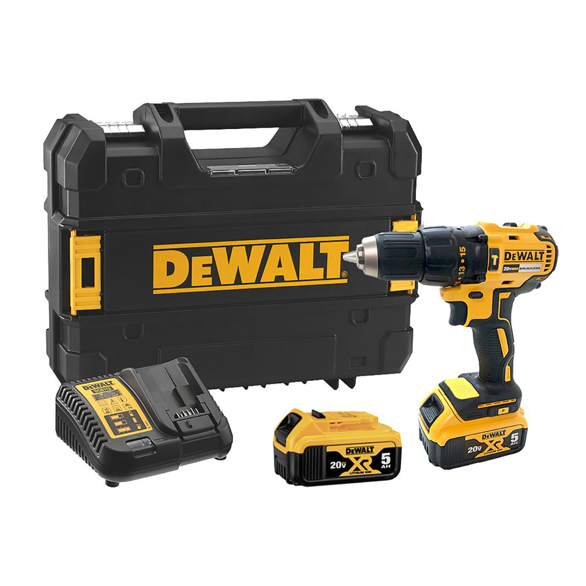 Dewalt 20V 브러쉬리스 햄머드릴세트,배터리 2개 포함