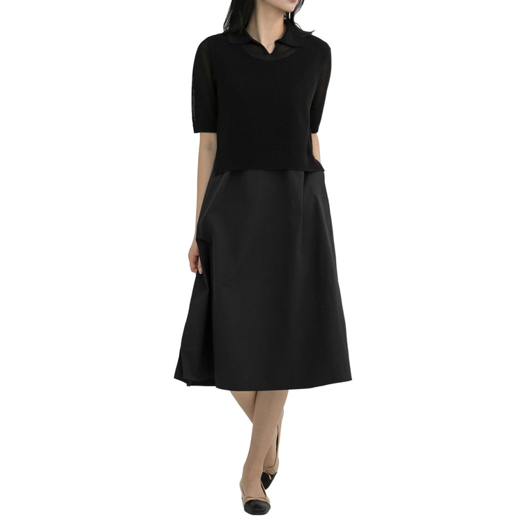 보니스팍스 여성 레이어드 니트&원피스 세트