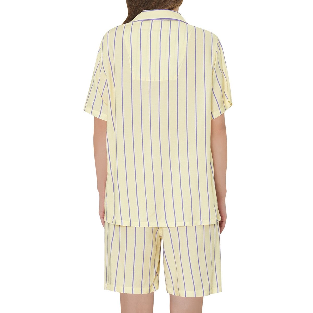 게스 여성 레이온 파자마 세트 - 옐로우