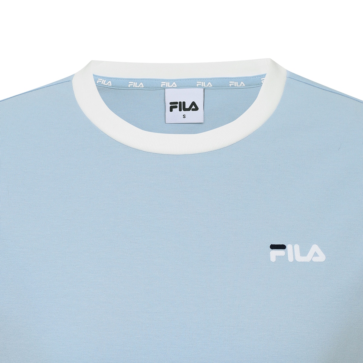 휠라 여성 링거 티셔츠 - 라이트 블루, L