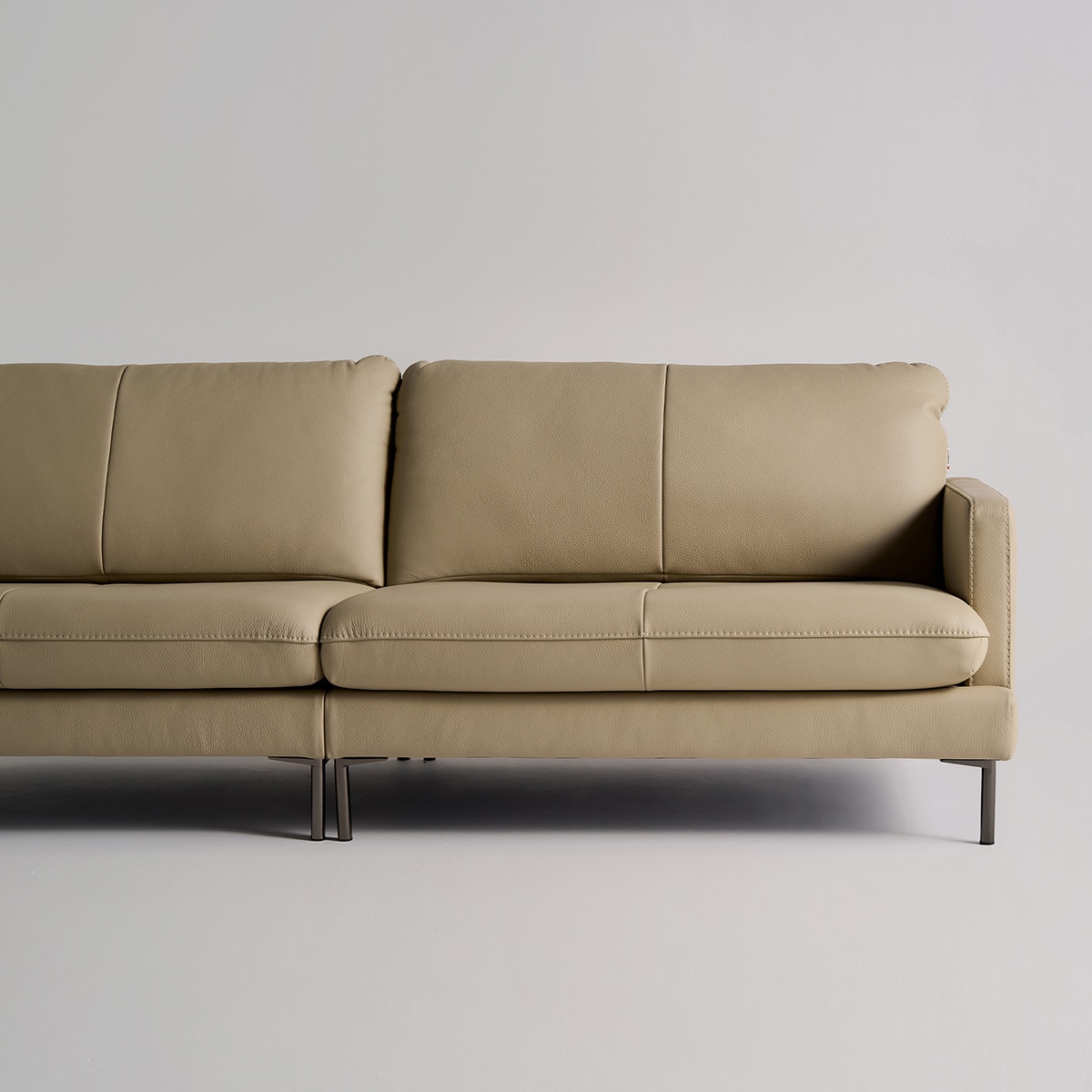 다우닝 코지 전체천연가죽 소파 3.5인