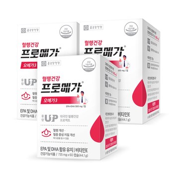종근당건강 프로메가오메가3 735mg x 60캡슐 x 3 종근당건강 프로메가오메가3 735mg x 60캡슐 x 3