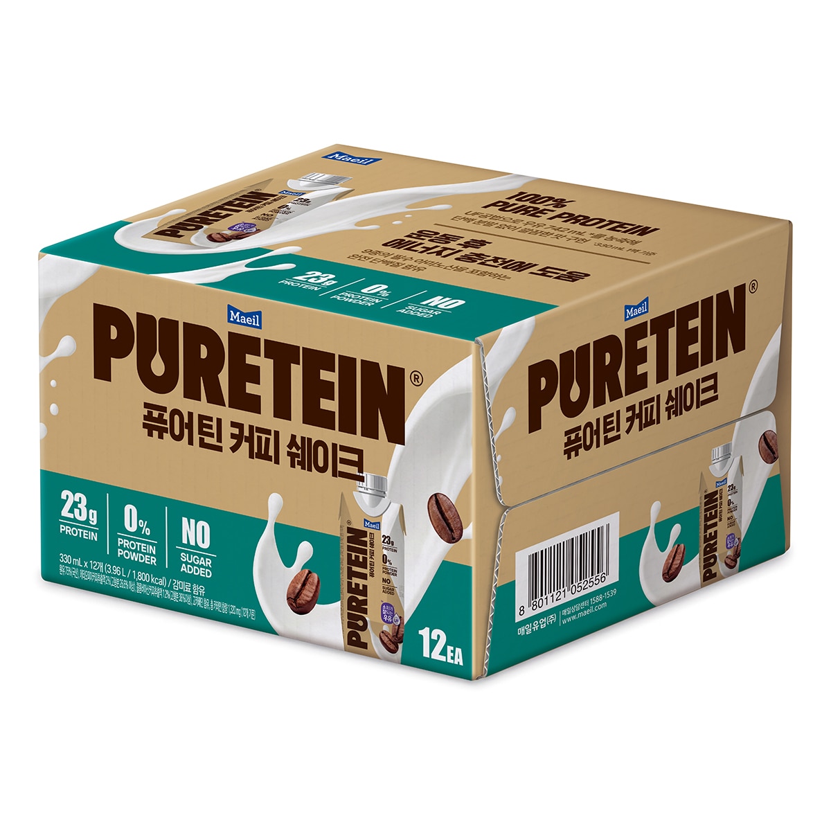 퓨어틴 프로틴 우유 커피맛 330ml x 12