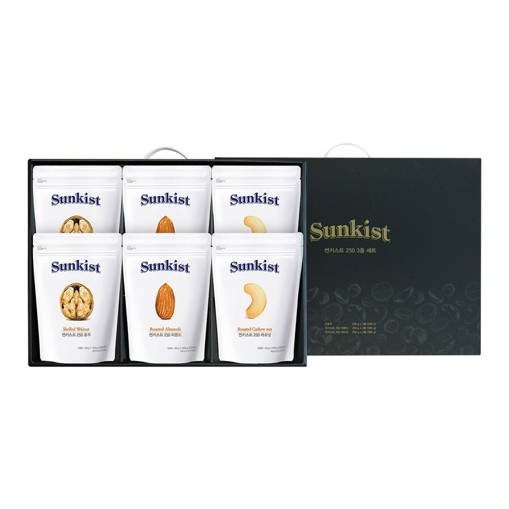 썬키스트 250g 견과 3종 선물세트 1.5kg (250g x 6)