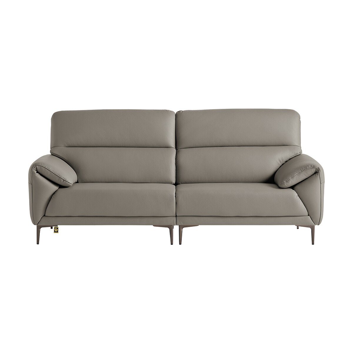 다우닝 데이지 전체 천연가죽 소파 3인 - 미드그레이